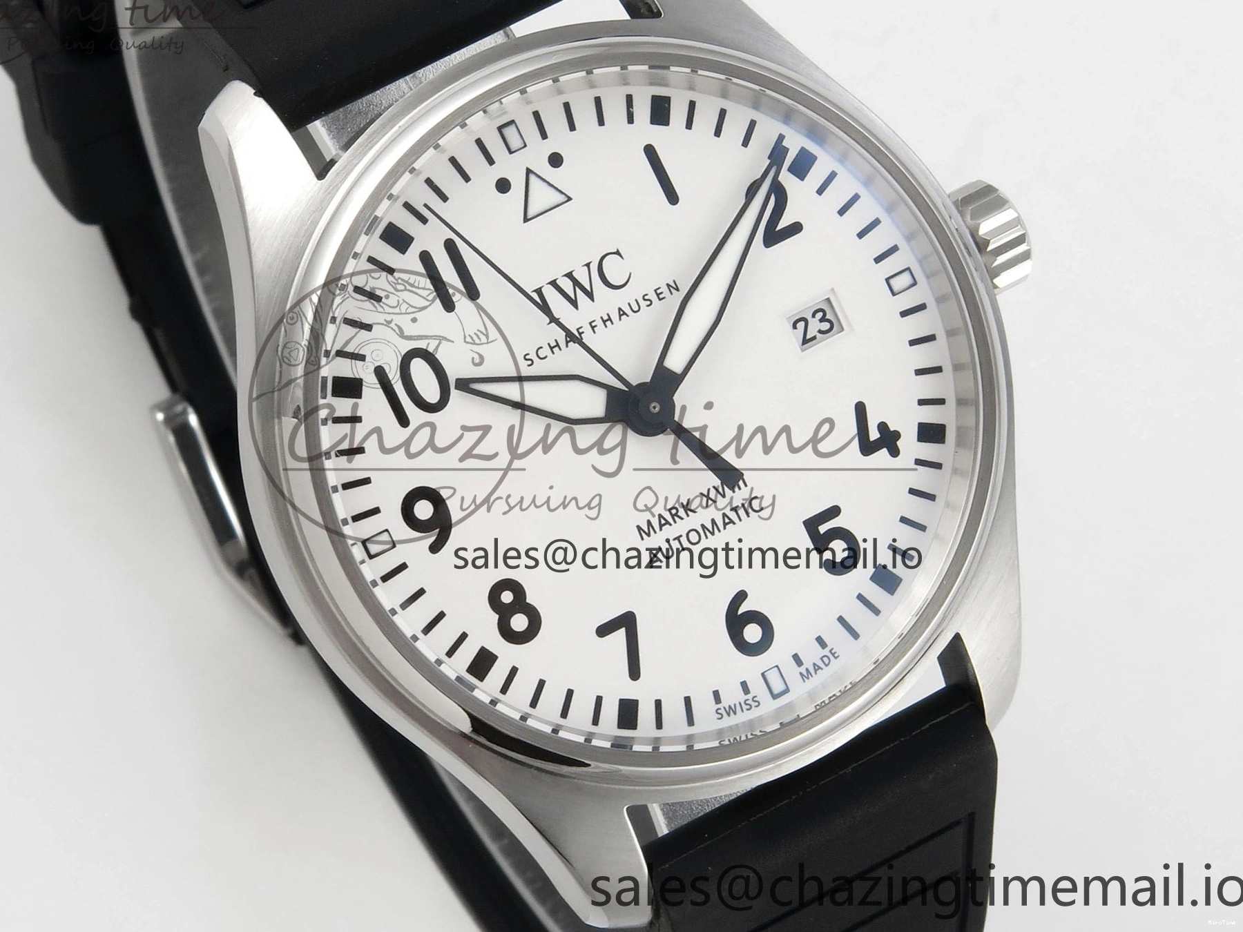 MIROTIME 0320 SunProtective Pilot Mark XX BLSF SS 1:1 Best Edition White Dial on Black Rubber Strap MIYOTA 6995